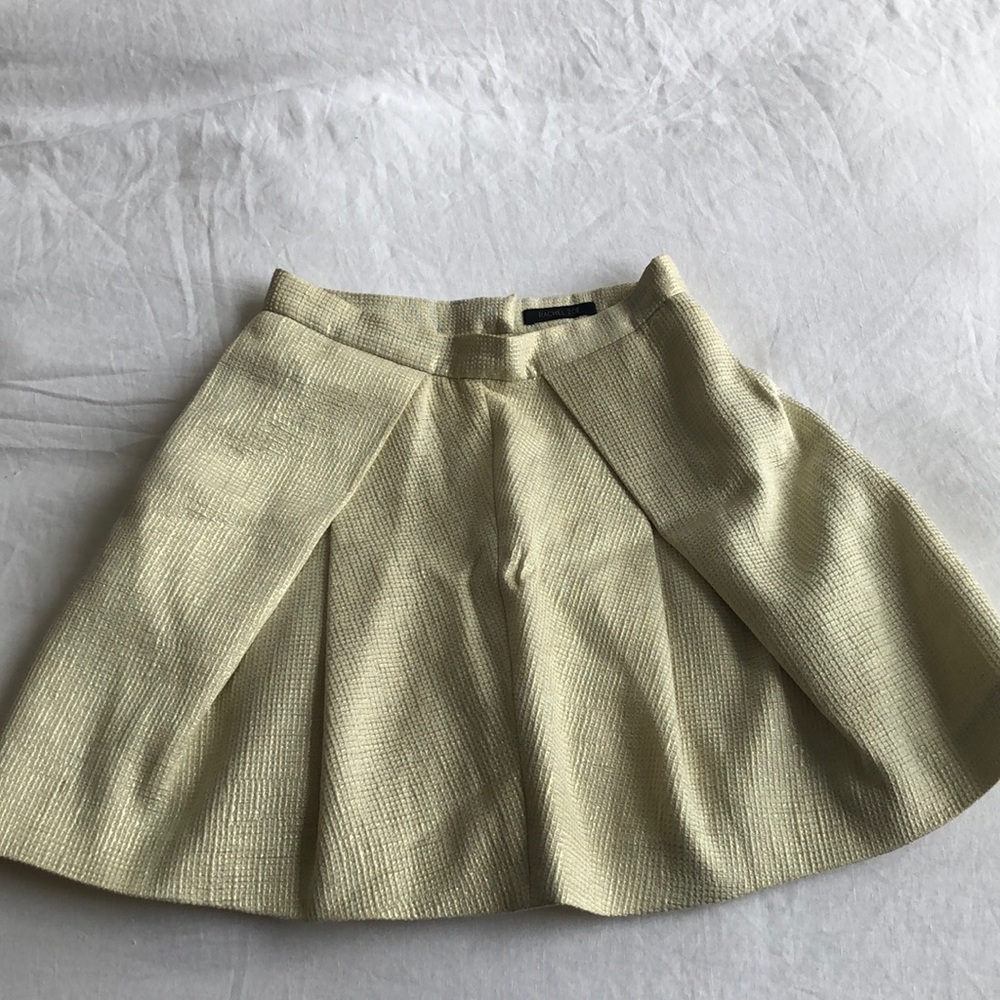 Rachel Zoe Pleated Gold Skirt